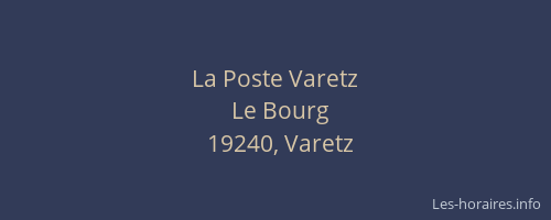 La Poste Varetz