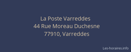 La Poste Varreddes