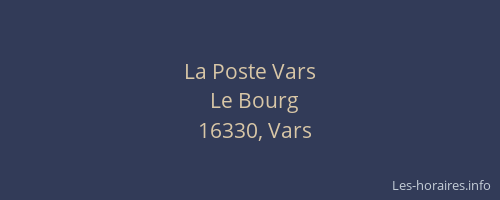 La Poste Vars