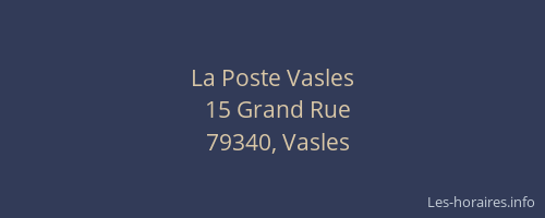 La Poste Vasles
