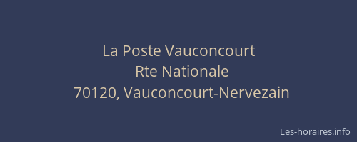 La Poste Vauconcourt