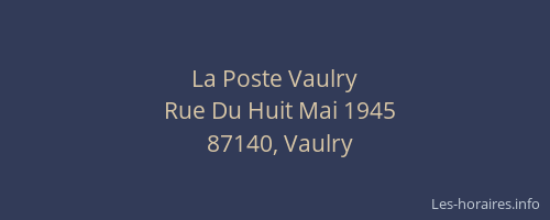 La Poste Vaulry