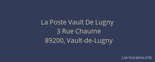 La Poste Vault De Lugny