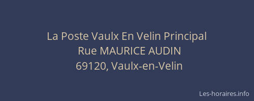 La Poste Vaulx En Velin Principal