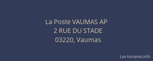 La Poste VAUMAS AP