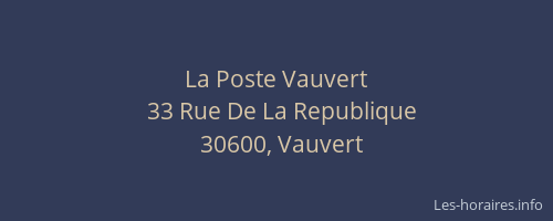 La Poste Vauvert
