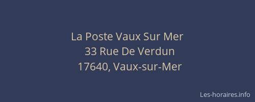 La Poste Vaux Sur Mer