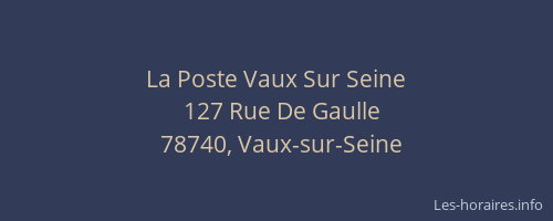 La Poste Vaux Sur Seine