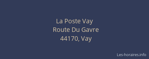 La Poste Vay