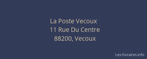 La Poste Vecoux