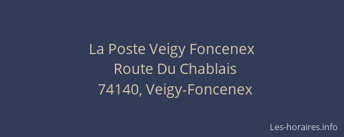 La Poste Veigy Foncenex