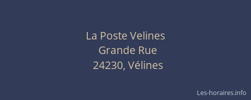 La Poste Velines