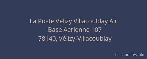 La Poste Velizy Villacoublay Air