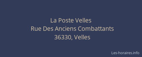 La Poste Velles