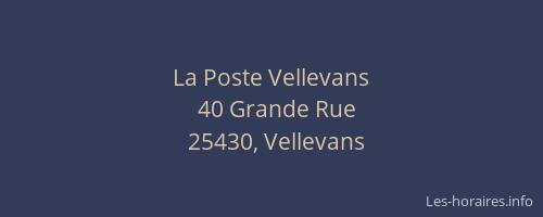 La Poste Vellevans