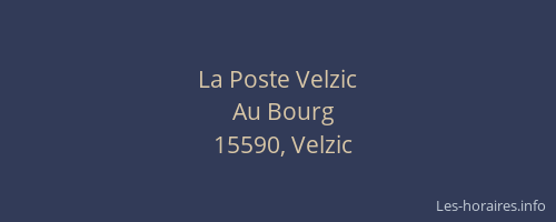 La Poste Velzic