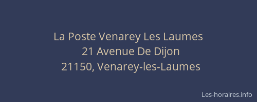 La Poste Venarey Les Laumes