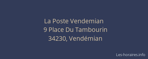 La Poste Vendemian