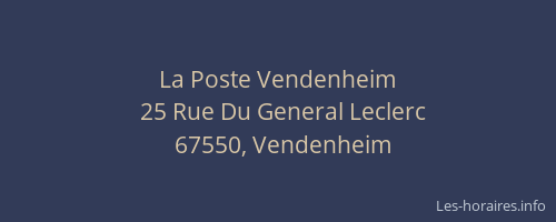 La Poste Vendenheim