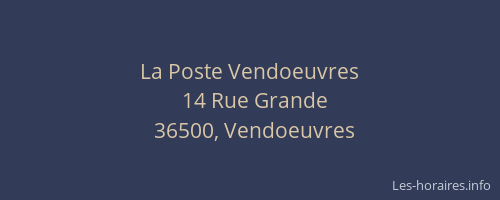 La Poste Vendoeuvres
