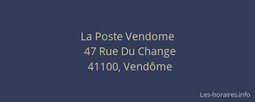 La Poste Vendome
