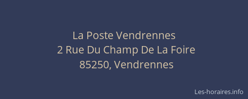 La Poste Vendrennes