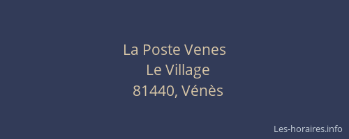 La Poste Venes