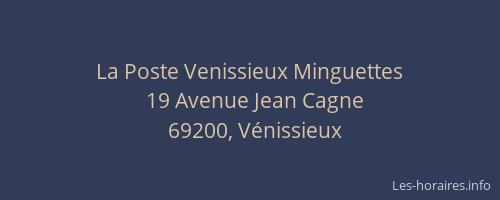 La Poste Venissieux Minguettes