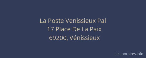 La Poste Venissieux Pal