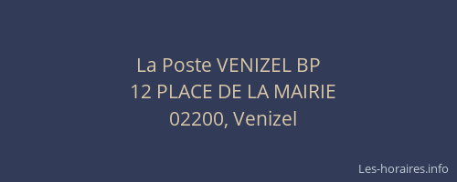 La Poste VENIZEL BP