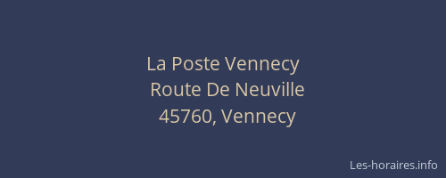 La Poste Vennecy