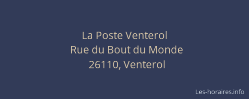La Poste Venterol