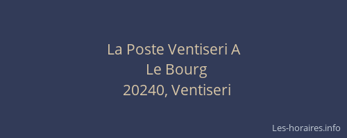 La Poste Ventiseri A