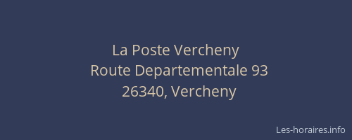 La Poste Vercheny