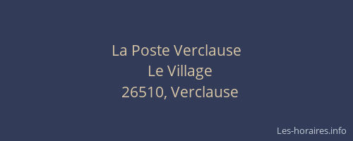 La Poste Verclause
