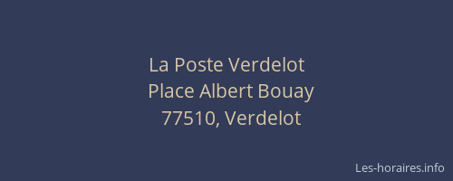 La Poste Verdelot