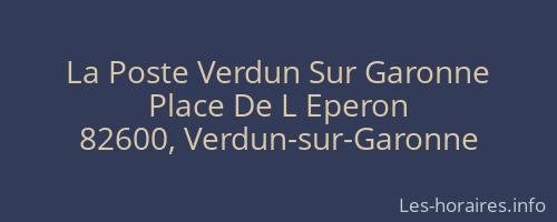 La Poste Verdun Sur Garonne