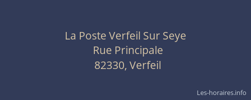 La Poste Verfeil Sur Seye