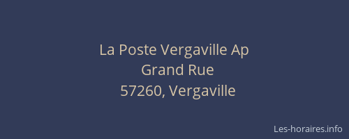 La Poste Vergaville Ap