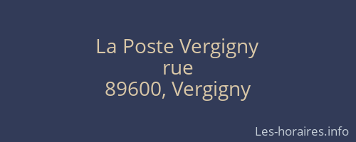 La Poste Vergigny