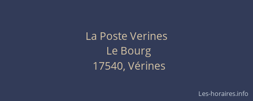 La Poste Verines