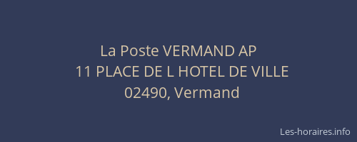 La Poste VERMAND AP