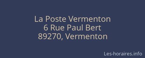 La Poste Vermenton
