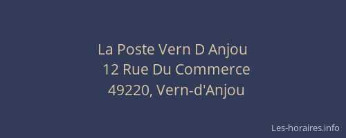 La Poste Vern D Anjou