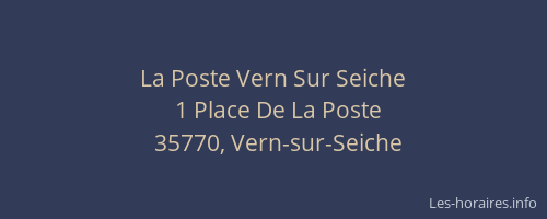 La Poste Vern Sur Seiche