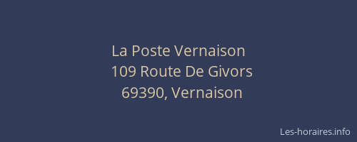 La Poste Vernaison
