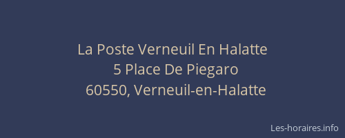 La Poste Verneuil En Halatte