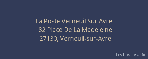 La Poste Verneuil Sur Avre