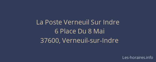 La Poste Verneuil Sur Indre