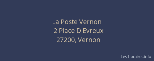 La Poste Vernon